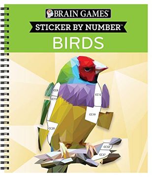 portada Brain Games - Sticker by Number: Birds (42 Images to Sticker) 