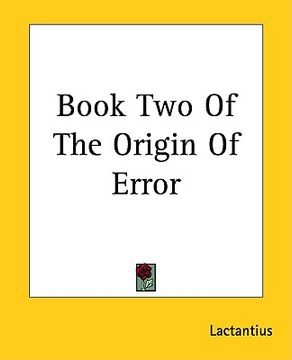 portada book two of the origin of error (en Inglés)