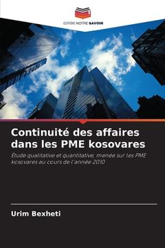 portada Continuité des affaires dans les PME kosovares (en Francés)