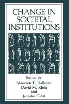 portada Change in Societal Institutions (en Inglés)