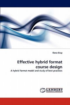portada effective hybrid format course design (en Inglés)