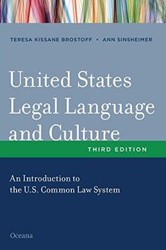 portada United States Legal Language and Culture: An Introduction to the U. St Common law System 