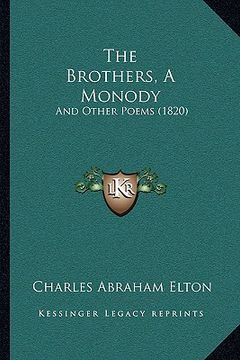 portada the brothers, a monody: and other poems (1820) (en Inglés)