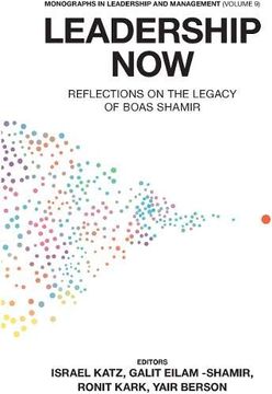 portada Leadership Now: Remembering the Legacy of Boas Shamir (Monographs in Leadership and Management) 