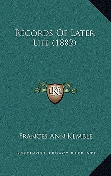 portada records of later life (1882) (en Inglés)