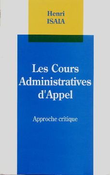 portada Cours Administratives D Appel. Approche Critique