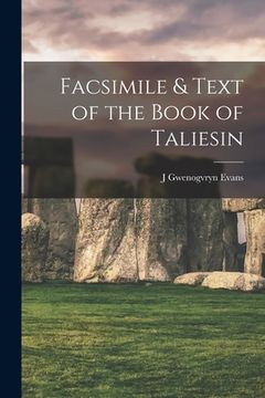 portada Facsimile & Text of the Book of Taliesin (en Inglés)
