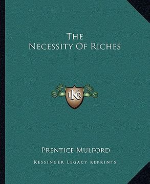 portada the necessity of riches (en Inglés)