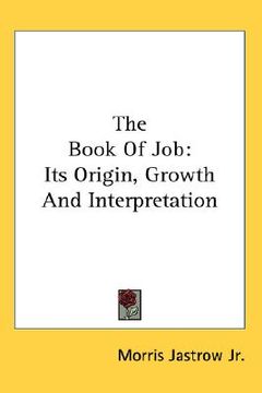 portada the book of job: its origin, growth and interpretation (en Inglés)