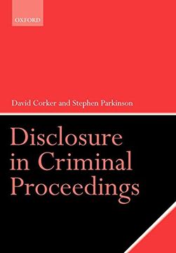 portada Disclosure in Criminal Proceedings (in English)