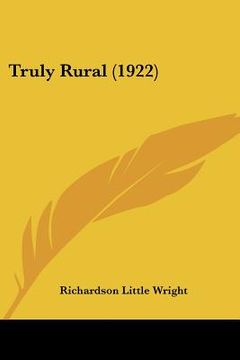 portada truly rural (1922) (in English)