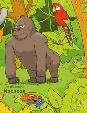 portada Livro para Colorir de Macacos 3 (en Portugués)