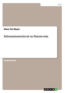 portada Informationretrieval on Patents-Asia (en Alemán)