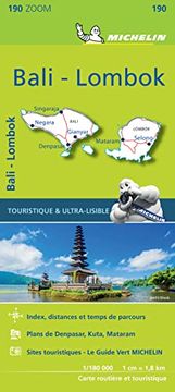 portada Michelin Bali: Lombok Road and Tourist Zoom map 190 (en Inglés)
