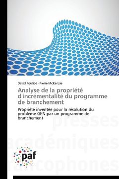 portada Analyse de La Propriete D'Incrementalite Du Programme de Branchement