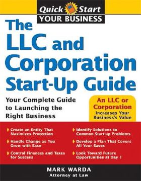 portada The llc and Corporation Start-Up Guide (in English)