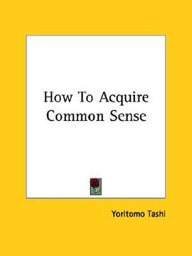 portada how to acquire common sense (en Inglés)
