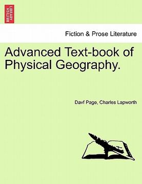 portada advanced text-book of physical geography. (in English)
