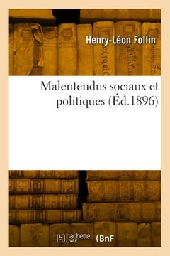 portada Malentendus sociaux et politiques (en Francés)