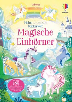 portada Meine Glitzernde Stickerwelt: Magische Einhörner