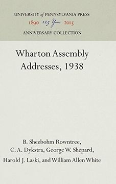 portada Wharton Assembly Addresses, 1938 (en Inglés)