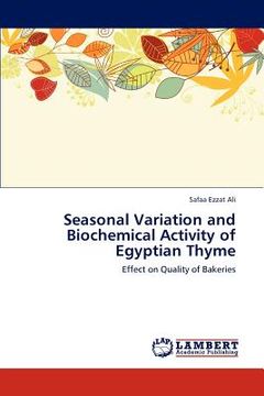 portada seasonal variation and biochemical activity of egyptian thyme (en Inglés)