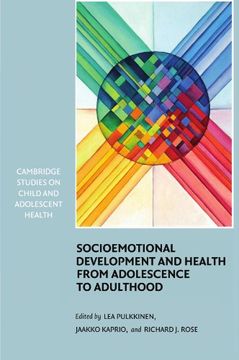portada Socioemotional Development and Health From Adolescence to Adulthood Paperback (Cambridge Studies on Child and Adolescent Health) (in English)