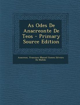 portada As Odes de Anacreonte de Teos (en Portugués)