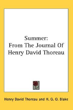 portada summer: from the journal of henry david thoreau (in English)