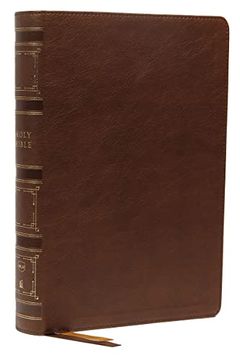 portada Nkjv, Single-Column Wide-Margin Reference Bible, Leathersoft, Brown, red Letter, Thumb Indexed, Comfort Print: Holy Bible, new King James Version (in English)