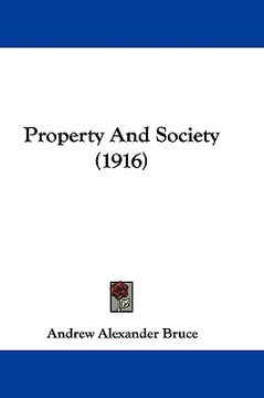 portada property and society (1916) (in English)