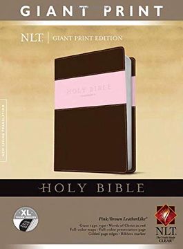 portada Nlt Holy Bible, Giant Print, Pink (en Inglés)