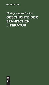 portada Geschichte der Spanischen Literatur (German Edition) [Hardcover ] (in German)