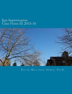 portada Jazz Improvisation Class Notes III 2015-16 (en Inglés)