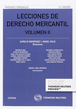 portada Lecciones De Derecho Mercantil Volumen Ii (Tratados y Manuales de Derecho)