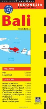 portada Bali Travel Map Ninth Edition (Periplus Travel Maps) (en Inglés)