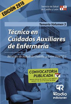 portada Tecnico en Cuidados Auxiliares de Enfermeria del Sacyl. Temario. Volumen 3