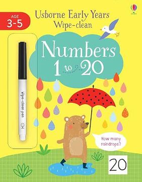 portada Early Years Wipe-Clean Numbers 1 to 20 (Usborne Early Years Wipe-Clean, 9) (en Inglés)