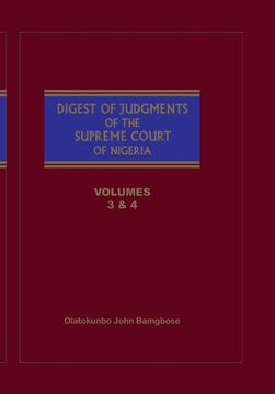 portada The Digest of Judgments of the Supreme Court of Nigeria: Vols 3 and 4 (en Inglés)