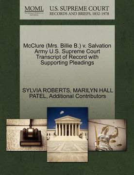 portada mcclure (mrs. billie b.) v. salvation army u.s. supreme court transcript of record with supporting pleadings (in English)