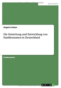 portada Die Entstehung und Entwicklung  von Familiennamen  in Deutschland (German Edition)