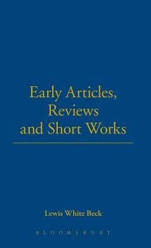 portada early articles, reviews and short works (en Inglés)