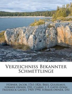 portada Verzeichniss bekannter Schmettlinge. (in German)