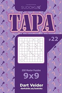 portada Sudoku Tapa - 200 Master Puzzles 9x9 (Volume 22) (in English)