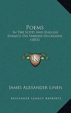 portada poems: in the scots and english dialect, on various occasions (1815) (en Inglés)