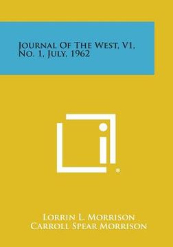 portada Journal of the West, V1, No. 1, July, 1962 (en Inglés)
