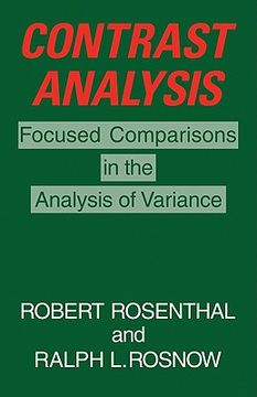 portada Contrast Analysis: Focused Comparisons in the Analysis of Variance (en Inglés)