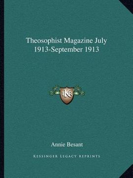 portada theosophist magazine july 1913-september 1913 (in English)