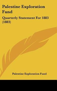 portada palestine exploration fund: quarterly statement for 1883 (1883) (en Inglés)