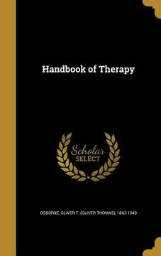 portada Handbook of Therapy